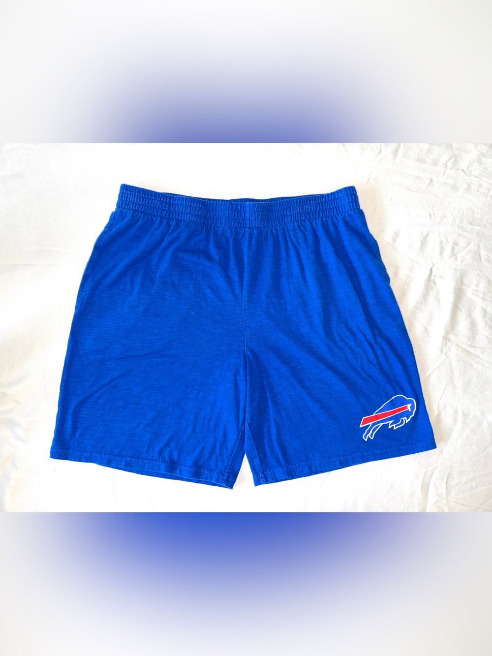 Buffalo Bills NFL Team Apparel Blue Shorts Men’s Medium Tall 60/40 Cotton